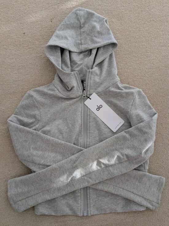 ALO Yoga Tops - BRAND NEW - Alo Yoga Sway Full Zip Hoodie -Heather Grey- Size M